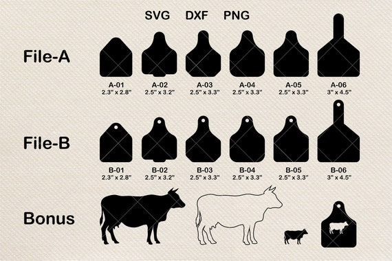 Cow Keychain Template