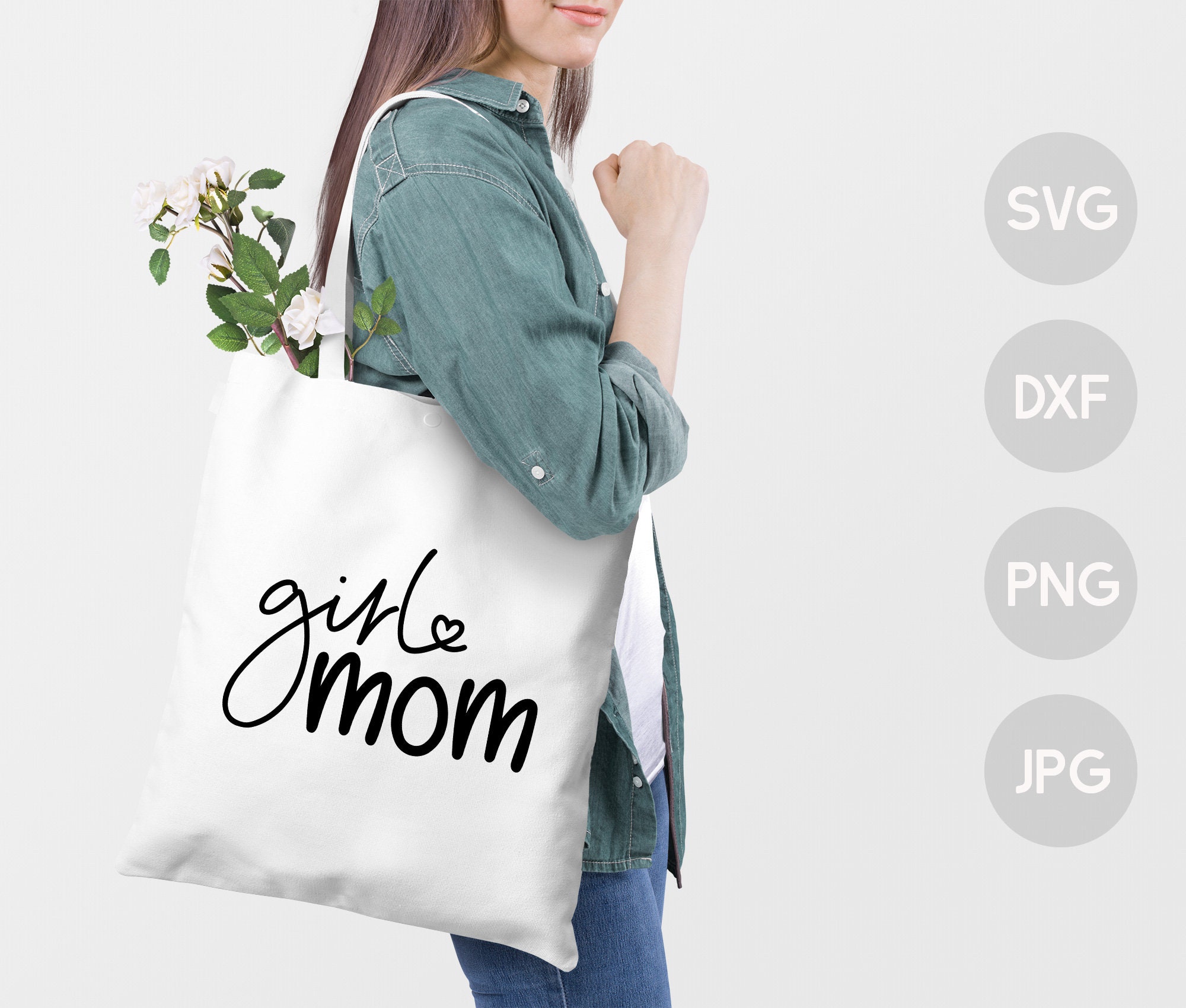 Girl Mom SVG Mother's Day Sublimation Design Png Dxf - Etsy