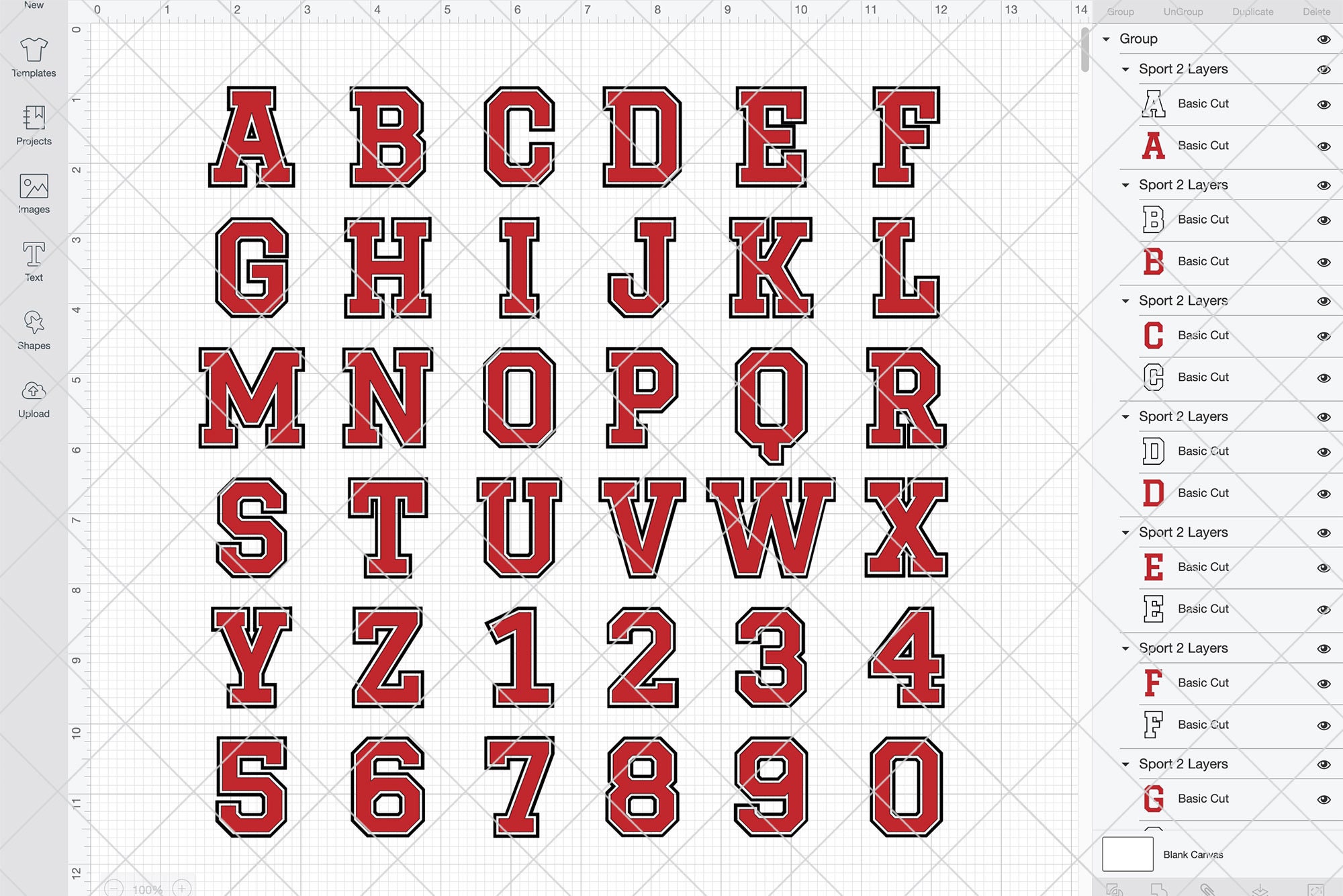 Sport Alphabet SVG 2 colors outline 2 layered svg Shapes Etsy