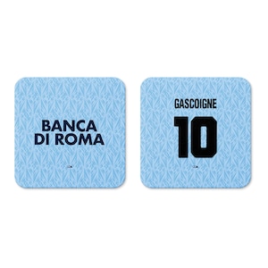 Biancocelesti 1992-1993 Home Kit Coaster | Ceramic Beer Coaster | Football Soccer Fan Gift | Birthday Gift | Father's Day Gift