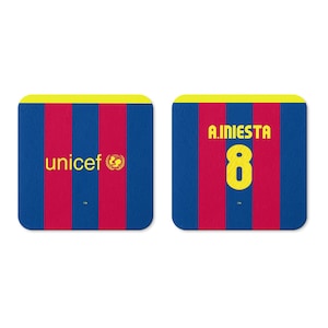 Barcelona  2010-11 Home Kit Coaster | Ceramic Beer Coaster | Football Soccer Fan Gift | Birthday Gift | Father&#39;s Day Gift