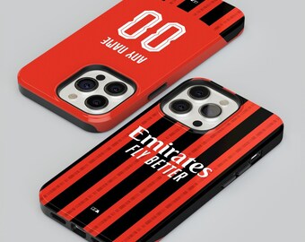 Milan Rossoneri 2024-25 Home Kit Phone Case | for iPhone | for Samsung Galaxy | for Google Pixel | Football Soccer Birthday Gift