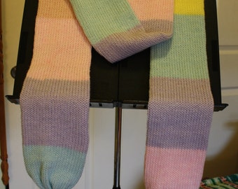 Long Warm Cute Striped Tube Scarf