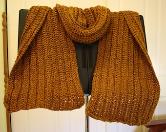 LONG WARM Light Brown Winter Scarf