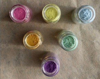 Lake Pigment 6-Color Sampler Set - Natural Organic Dry Pigments - Non-Toxic Colors