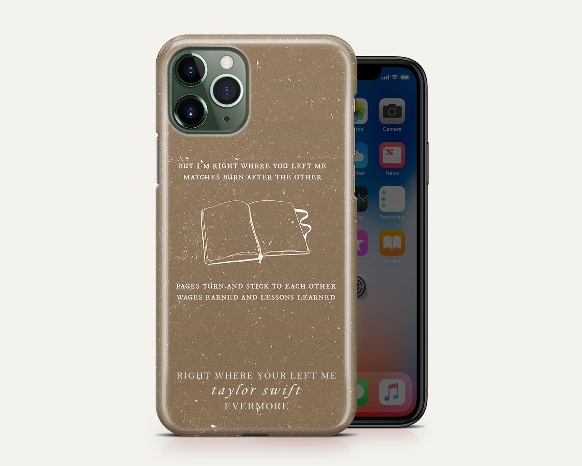 Taylor Swift Song Lyrics Phone Case Evermore Vintage Cover | Etsy