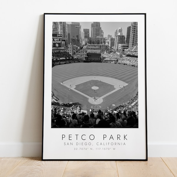 PETCO PARK San Diego Padres | Print for Baseball Lovers | black and white art | Coordinates Print