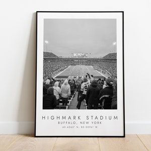 HIGHMARK STADIUM Buffalo Bills | Print for Football Lovers | black and white art | Coordinates Print