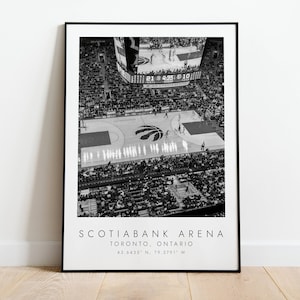 SCOTIABANK ARENA Toronto Raptors | Print for Basketball Lovers | black and white art | Coordinates Print