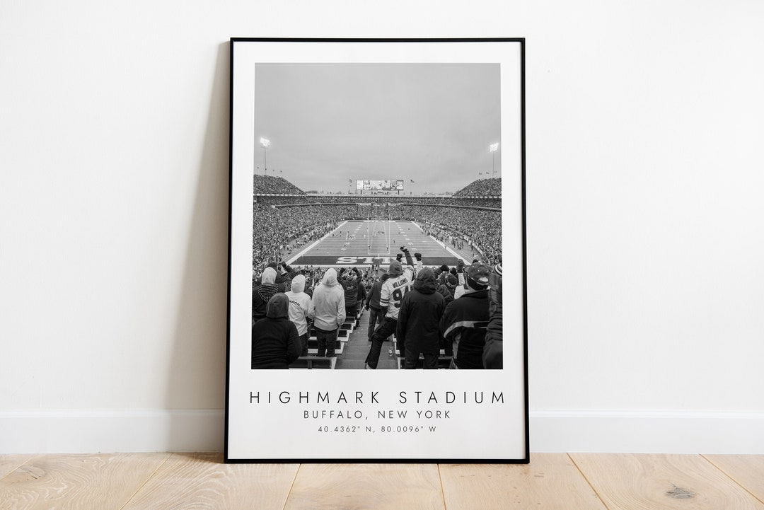 HIGHMARK STADIUM Buffalo Bills | Print for Football Lovers | black and white art | Coordinates Print - A1