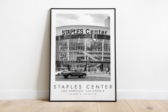 STAPLES CENTER Lakers Clippers | Print for Basketball Lovers | black and white art | Coordinates Print