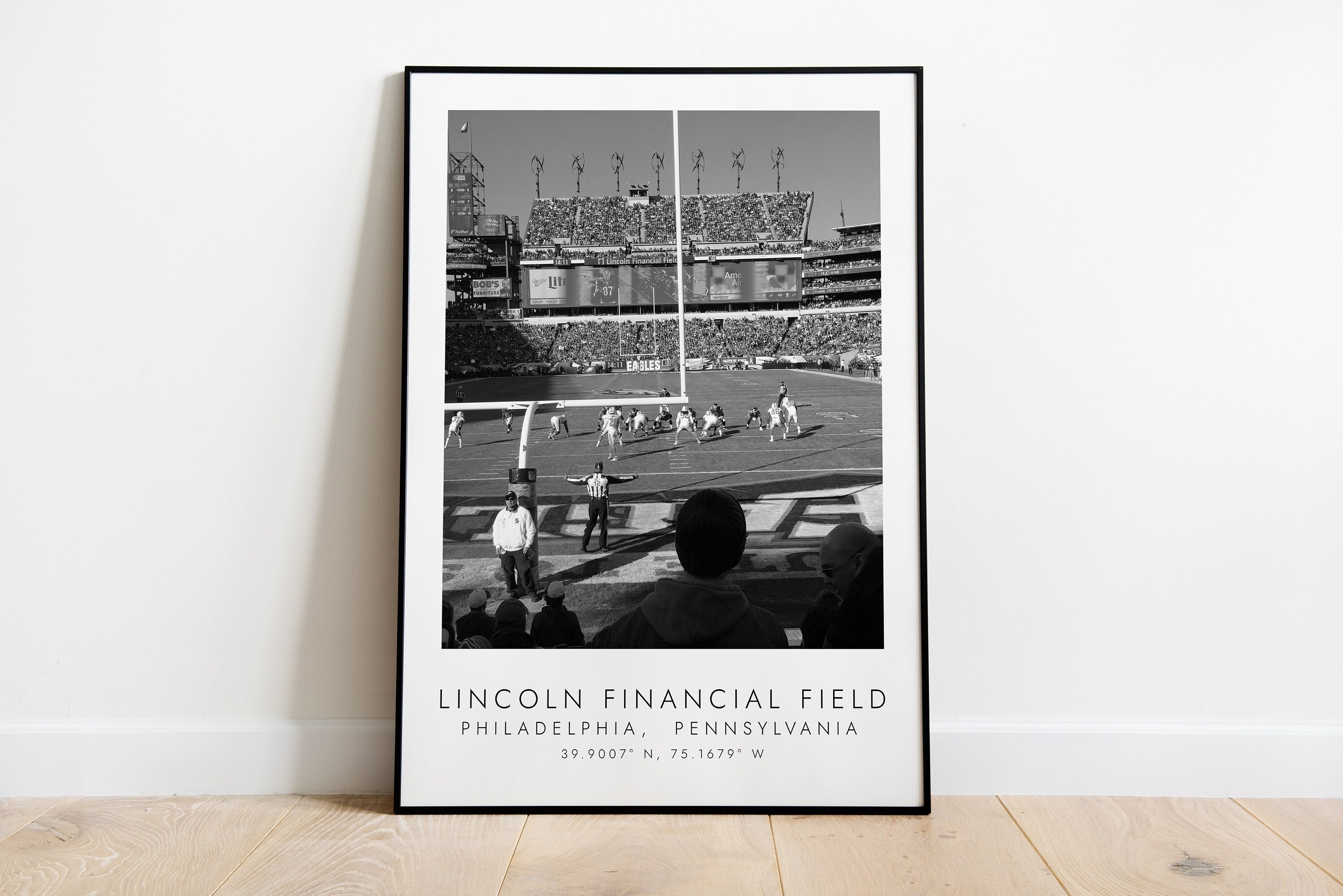 Lincoln Financial Field Print, Artist Drawn Football Stadium, Philadelphia  Eagles Football – fine-art-print – 8-x-8