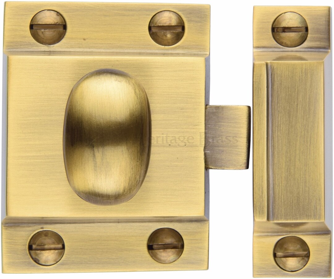 Oval Turn Cupboard Latch Solid Brass Larder Pantry Fastener Heritage