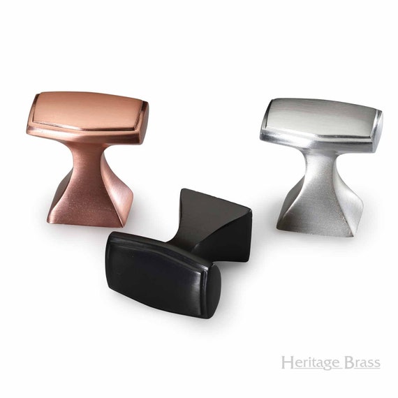 Art Deco Knob Solid Brass Knobs Kitchen Etsy UK