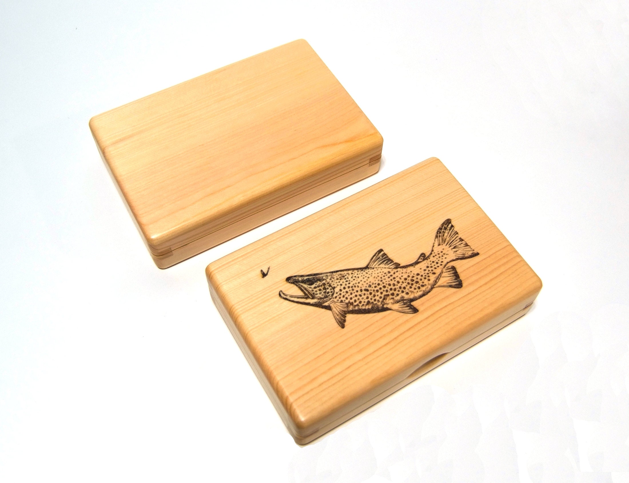 Fly Box, Fly Fishing Box, Wood Fly Box, Engraved Fly Box Fly Box, Fly Fishing Box, Wood Fly Box, Engraved Fly Box