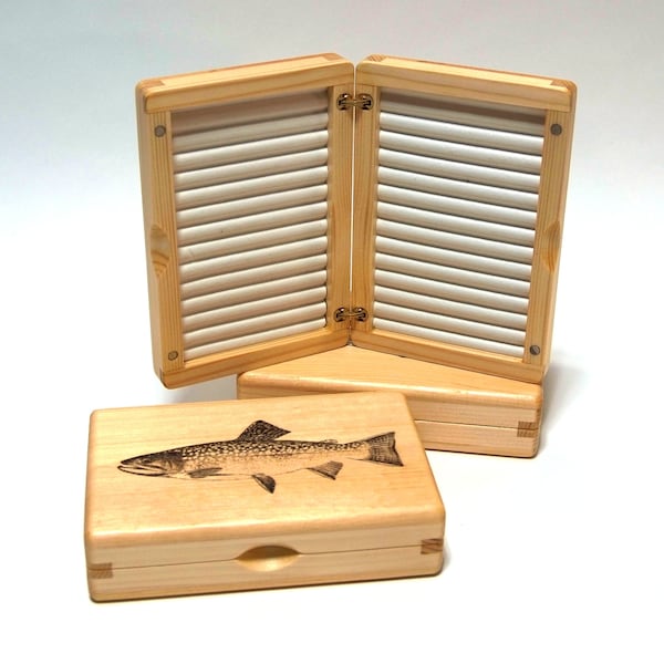 Wood Fly Boxes Etsy