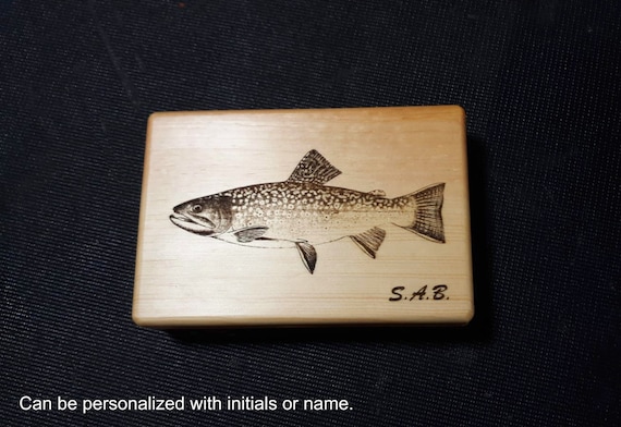 Fly Box, Fly Fishing Box, Wood Fly Box, Engraved Fly Box Fly Box, Fly Fishing Box, Wood Fly Box, Engraved Fly Box