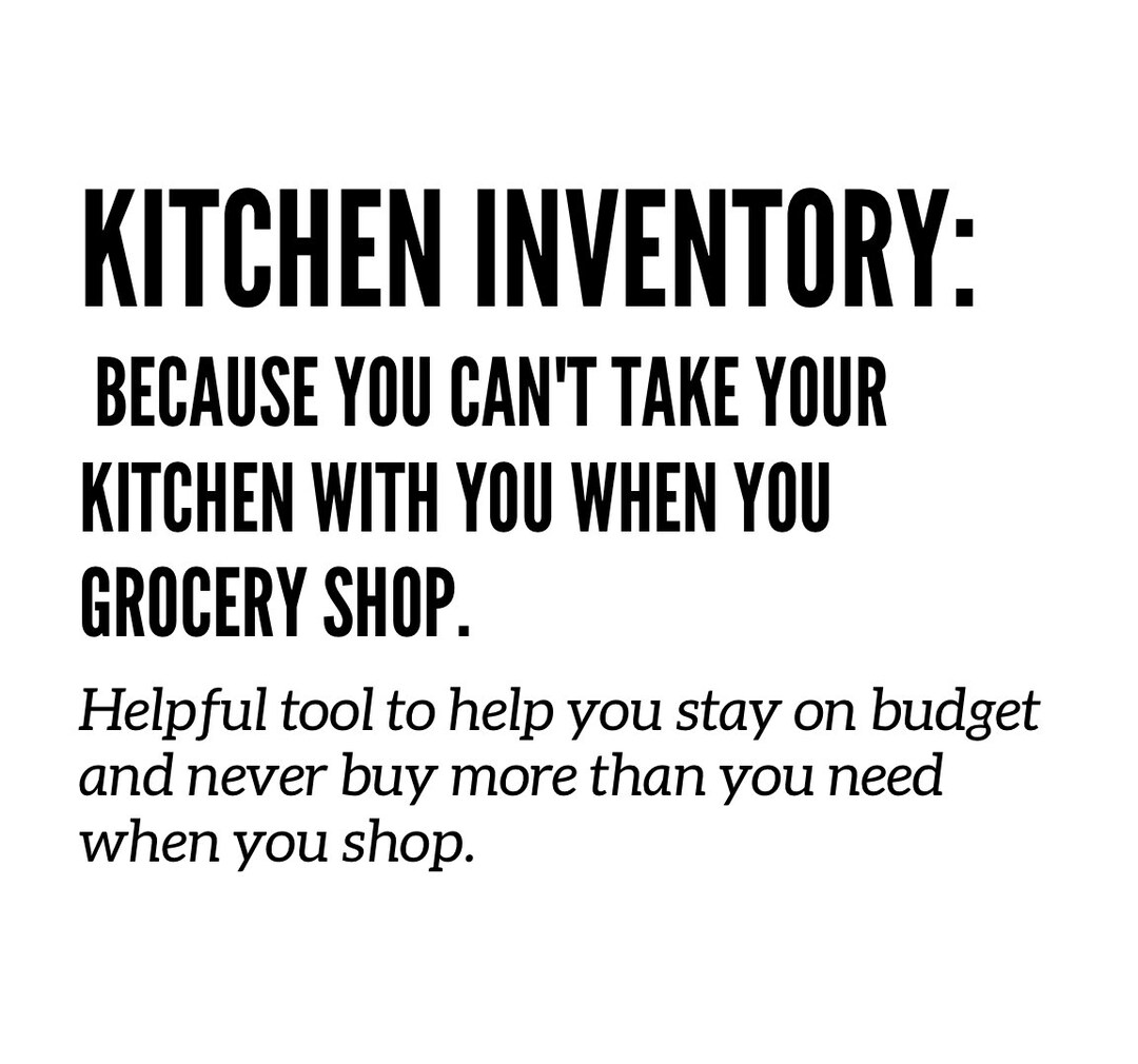 Kitchen Inventory Printable Pdf Etsy