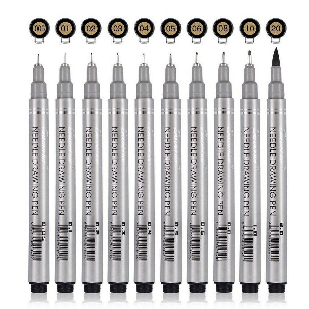 12pcs/box Fine Line Drawing Pens Set For Art Sketch Drawing, Waterproof  Ink, Students Neutral Pen, Needle Tube Pen