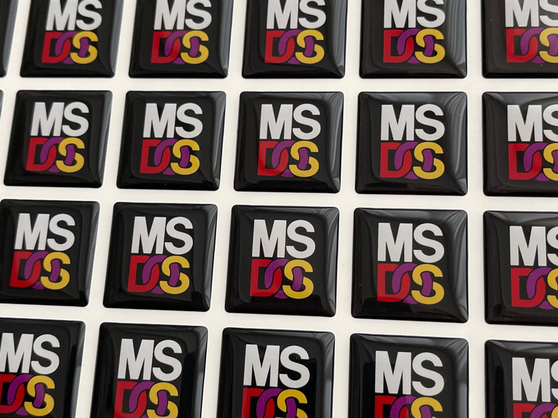 MSDOS PC Case Badge White 1 X 1 Etsy