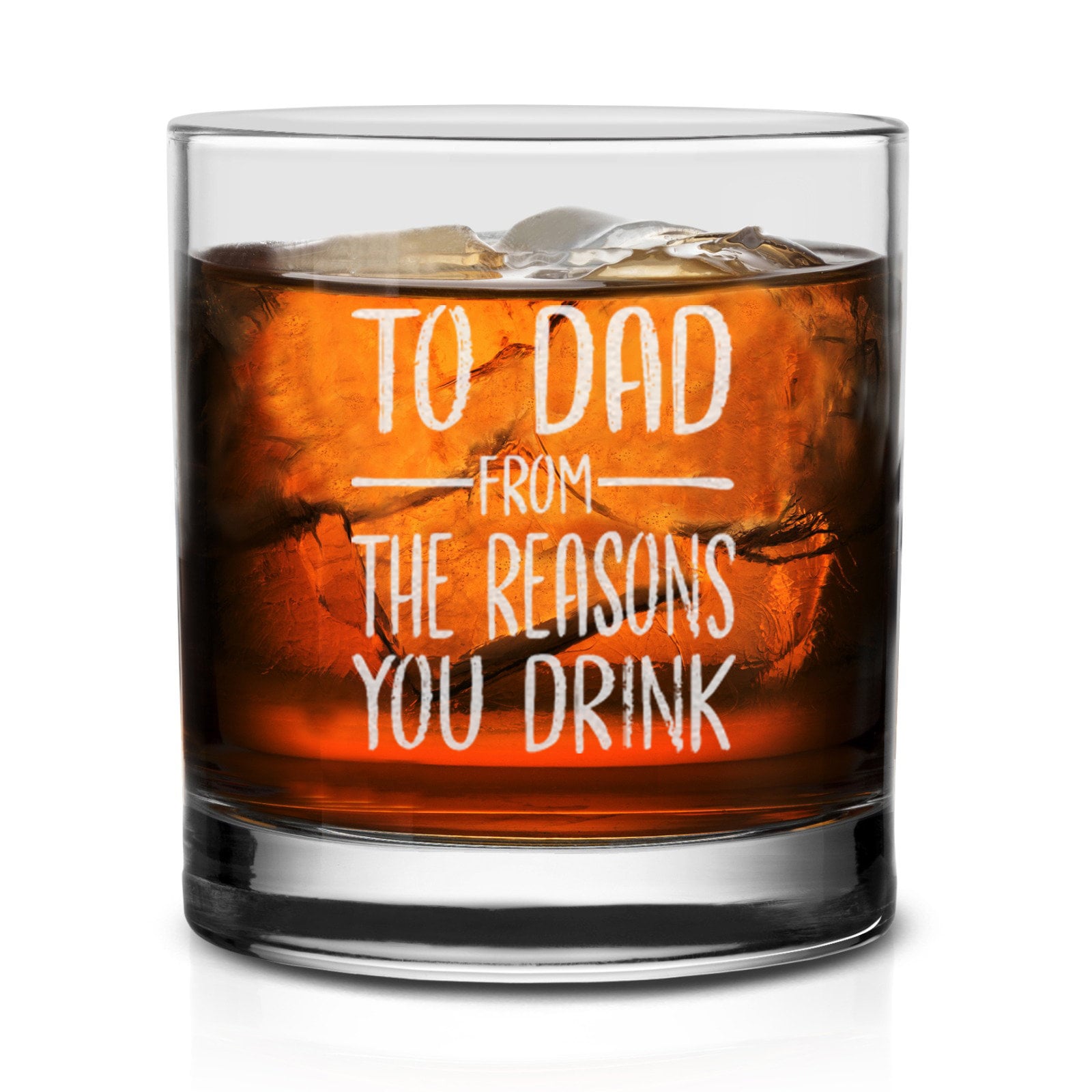 To Dad From the Reasons You Drink Whiskey Glass Funny Gift for - Etsy