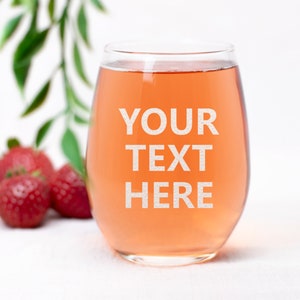 Personalized Engraved Wine Glass, Your Text Here, Anniversary, Graduation, Mother's day, For Mom, For Wife, Best Gift Idea, Custom, For Her