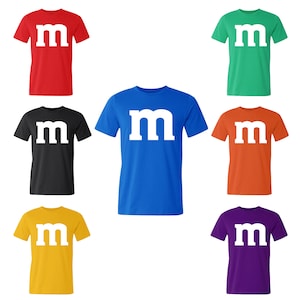 Letter M Halloween Team Costume Men&#39;s T-Shirt funny Halloween cosplay group party shirts