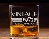Regalos de 50 cumpleaños para hombres, vaso de whisky de 1973 en