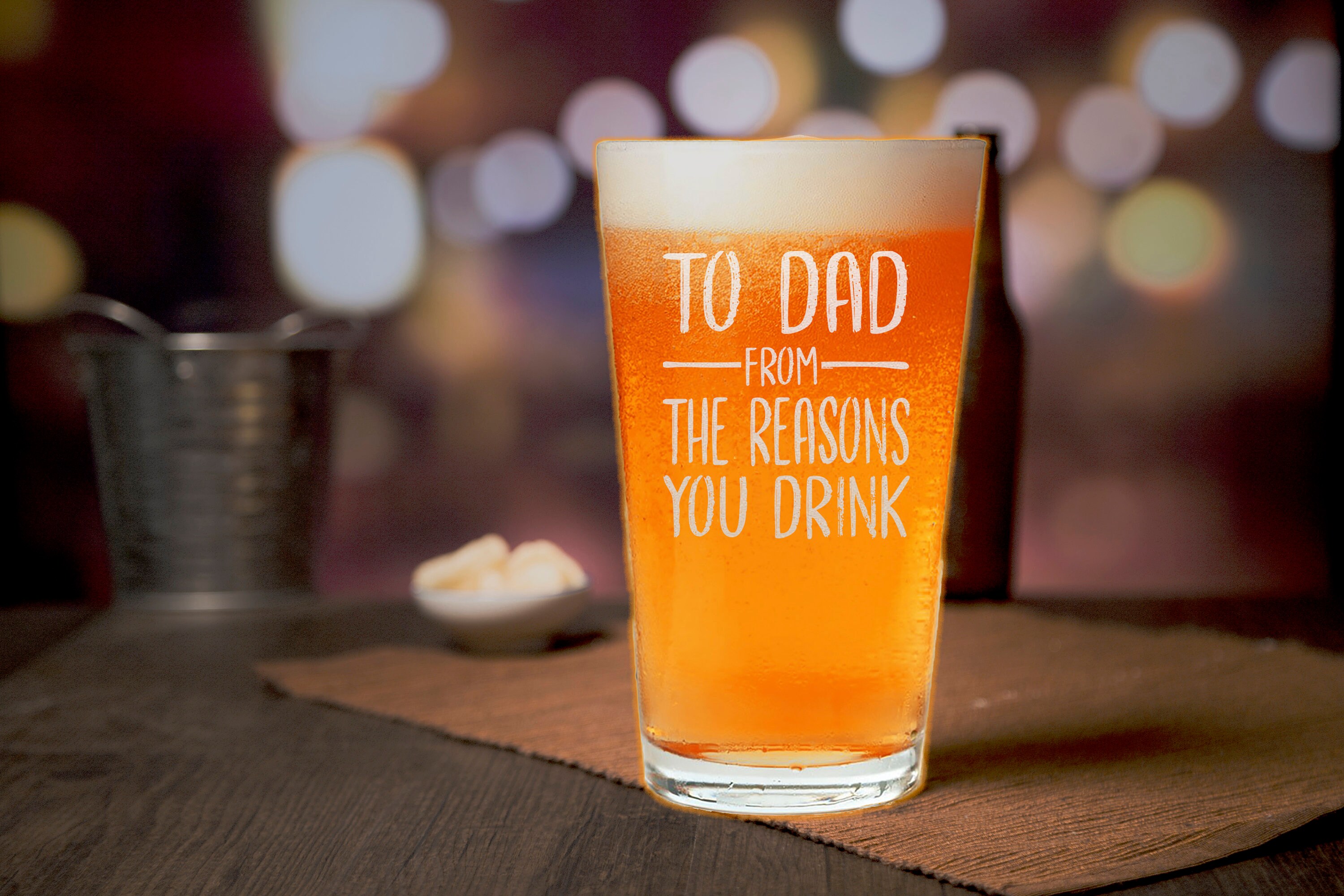 To Dad From the Reasons You Drink Beer Pint Funny Gift for Dad | Etsy