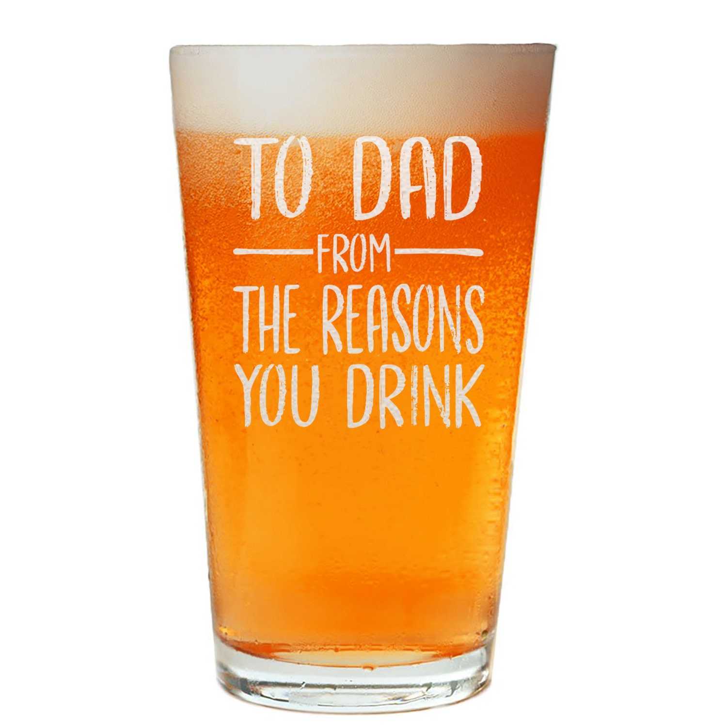 To Dad From the Reasons You Drink Beer Pint Funny Gift for Dad Etsy
