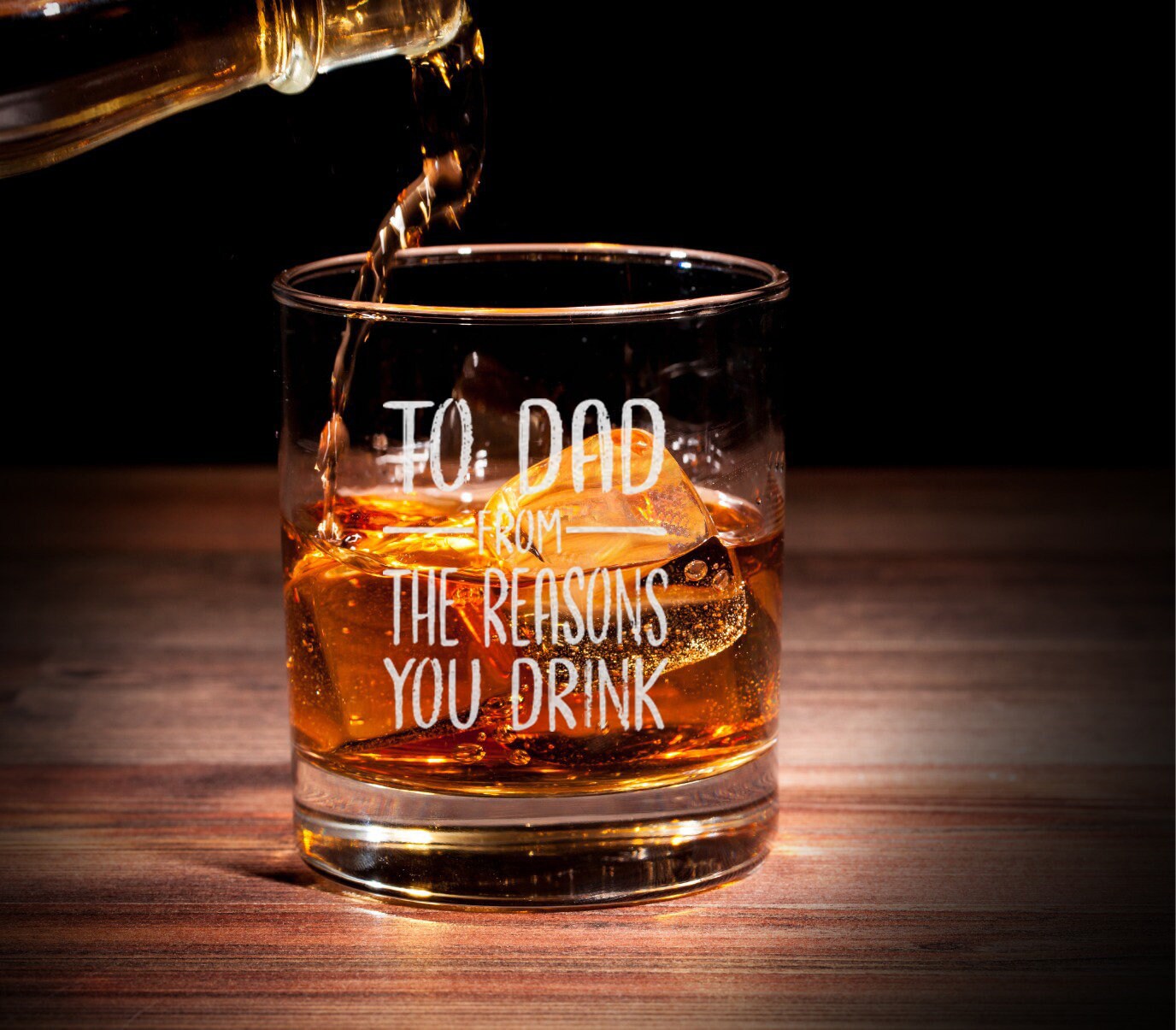 To Dad From the Reasons You Drink Whiskey Glass Funny Gift for - Etsy