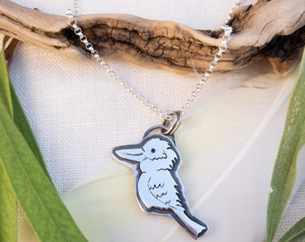 Sterling silver handmade Kookaburra bird necklace