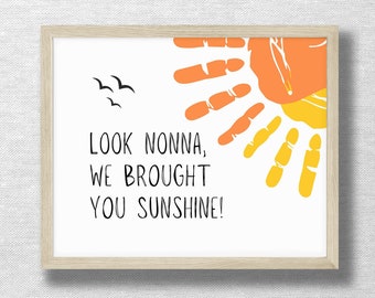 Nonna Handprint Art, Sunshine Keepsake (Digital Download)