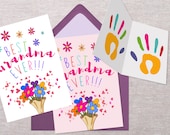 Handprint card, Grandma keepsake, Valentine's Day, Birthday, Grandparent's Day, Kids, Mother's Day, Toddler Child Baby handprint, Preschool