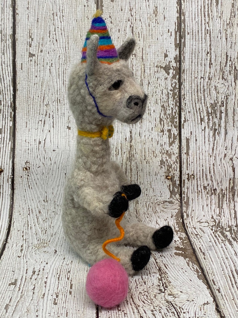 Needle Felted Wool Llama Jethro The Llama One of a kind Etsy