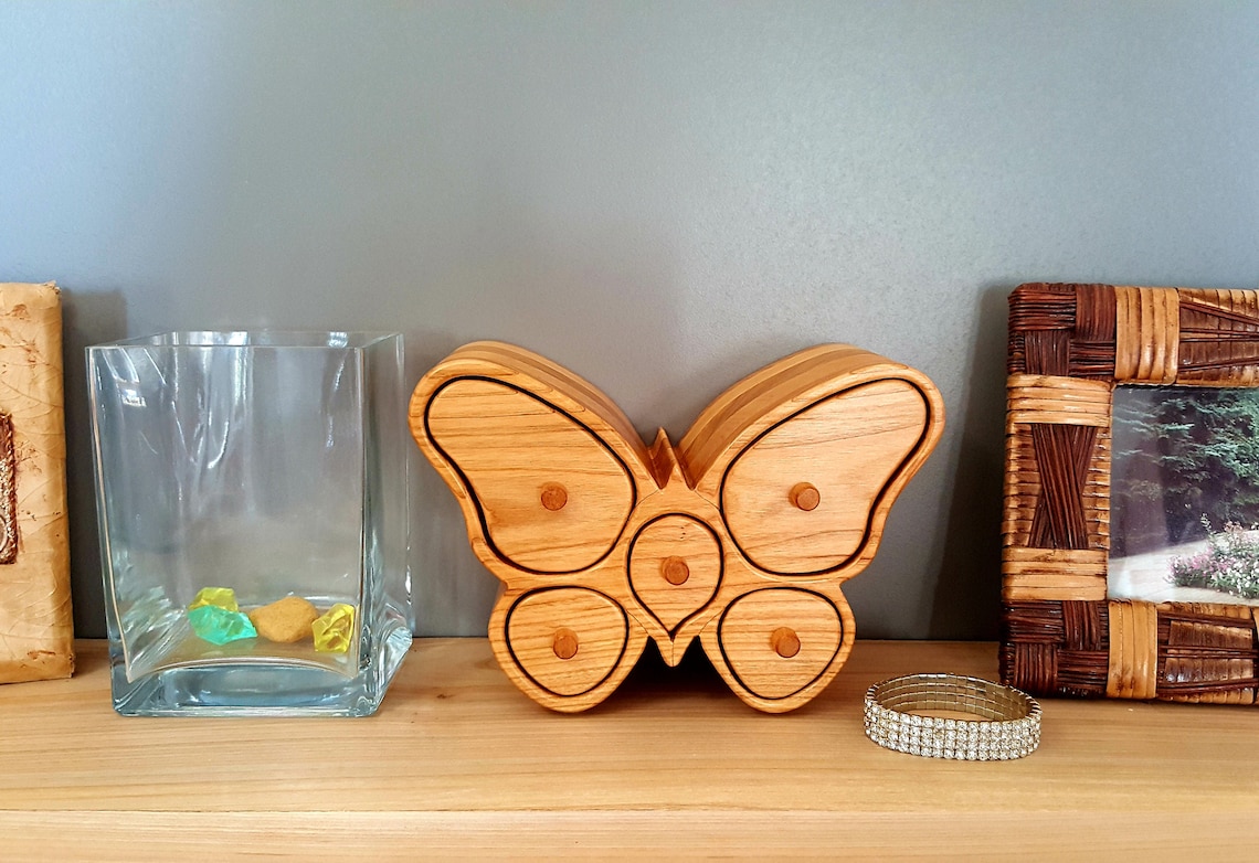 Handmade bandsaw box Butterfly unusual gift for her and Etsy