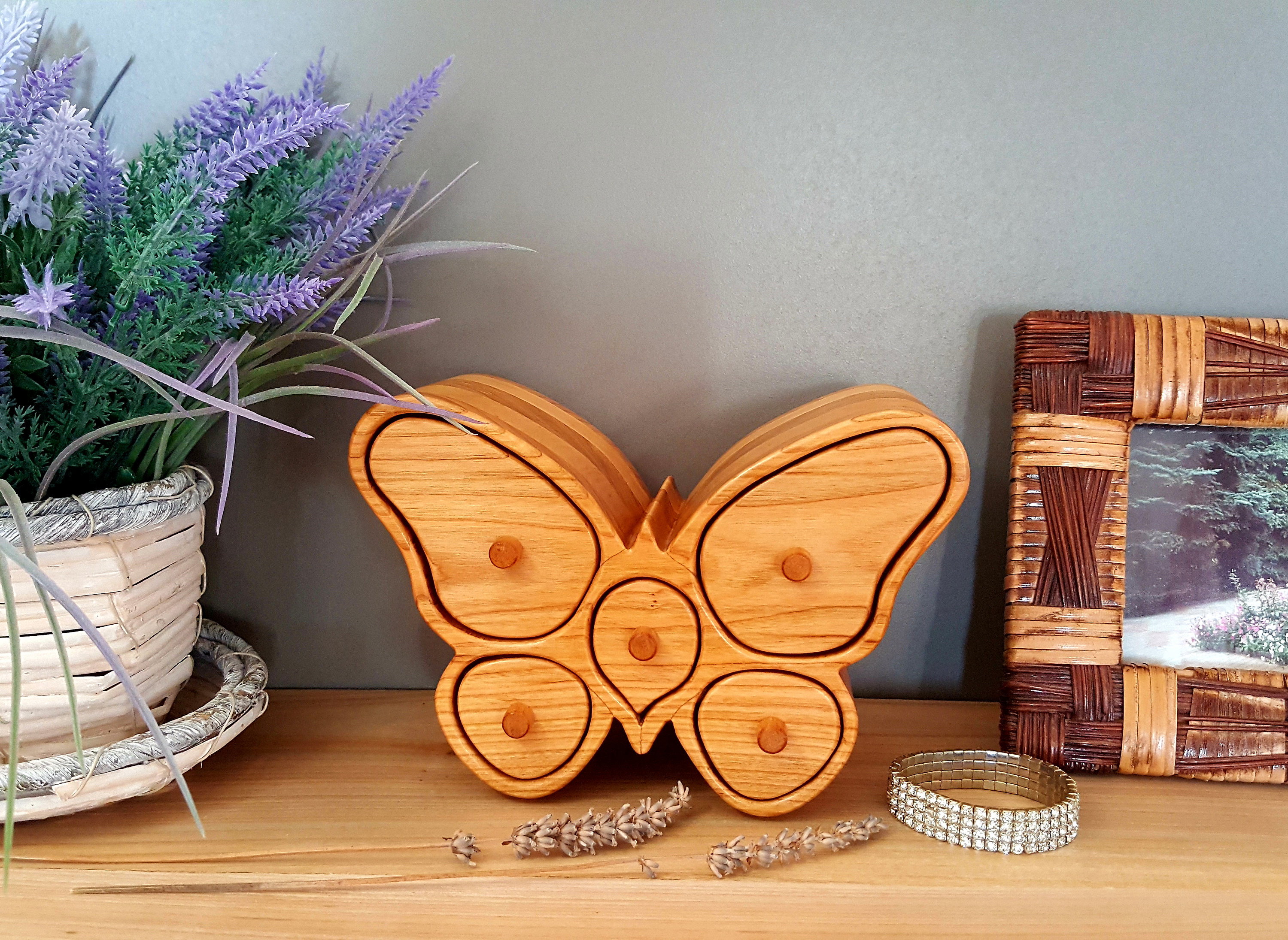 Handmade bandsaw box Butterfly unusual gift for her and Etsy