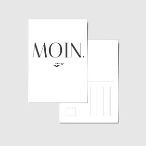 Postkarte Moin - Größe A6