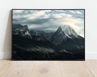 Tirage d’art - Alpine Panorama | Photographie | Impression d’art - comme affiche, toile, verre acrylique ou Aludibond - différentes tailles