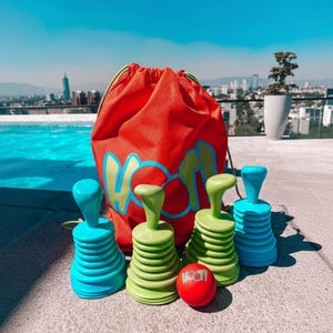 Hoot! Scoop Ball Toss Game: Outdoor Family Fun with Carry Bag
