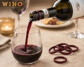 Silicone Drip Rings – Reusable Bottle Pour Catchers for Wine, Oil, Vinegar (6 or 12 Pack)