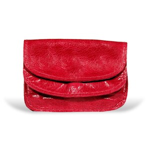 Leder Geldbeutel Portemonnaie | handgefertigte Geldbörse pink | klein | minimalistischer Style | Ledertaschen Atelier Helge Fix