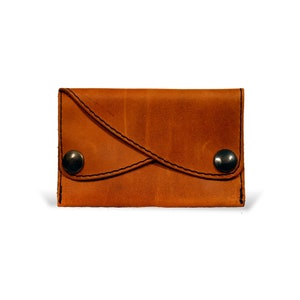 Cartera de cuero | cartera hecha a mano marrón | pequeño | estilo minimalista | Bolsos de piel Atelier Helge Fix