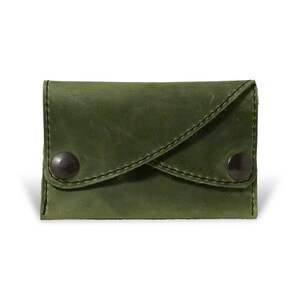 Leder Geldbeutel Portemonnaie | handgefertigte Geldbörse braun | klein | minimalistischer Style | Ledertaschen Atelier Helge Fix