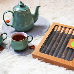 Tea Gift Set, Sample Teas, Christmas Gift, Loose Leaf Teas, Green Sencha, Pur Eh, Rooibos