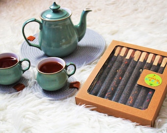 Tea Gift Set, Sample Teas, Christmas Gift, Loose Leaf Teas, Green Sencha, Pur Eh, Rooibos