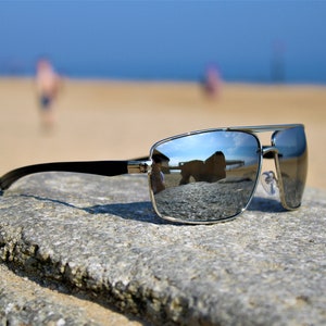 Sunglasses UV400 for Men Women Unisex/ Driving Fishing Golf sun glasses/Eyewear Outdoor Pilot FBI Army Soldier/Silver Mirrored Lens