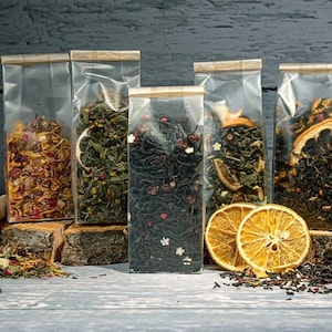 Tea Gift Set Sample Teas Loose Leaf Black Green Sencha Pur Eh Rooibos Christmas Gift UK
