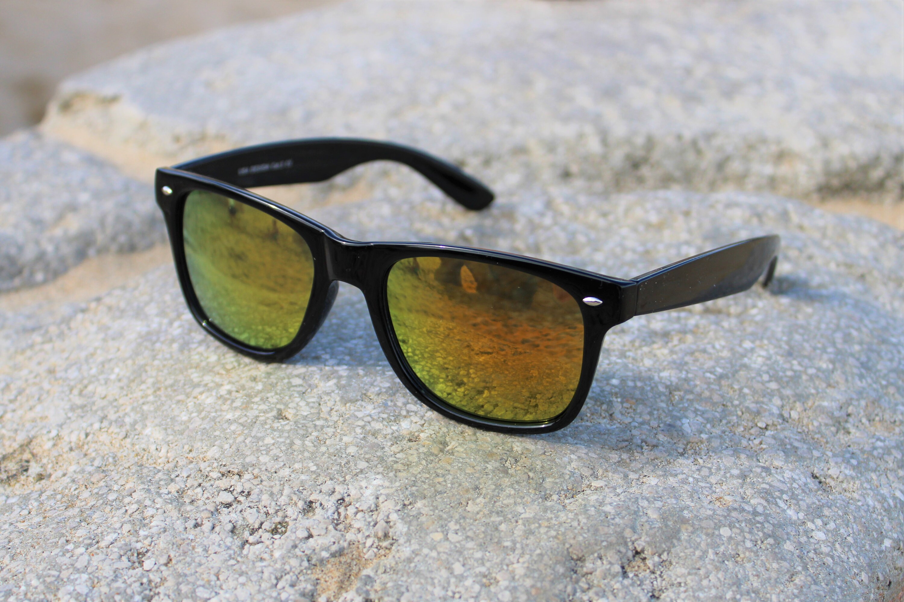Futuristic Green & Black and orange yellow lens Sunglasses with Textured Design Futuristic Green Sunglasses - Etsy main image 2