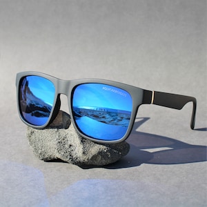 Klassische Schwarze Linsen Sonnenbrille Herren Damen Damen Neon Retro Mode 80er Jahre UV400 UK